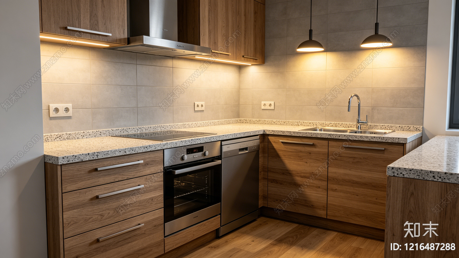 现代厨房贴图下载【ID:1216487288】