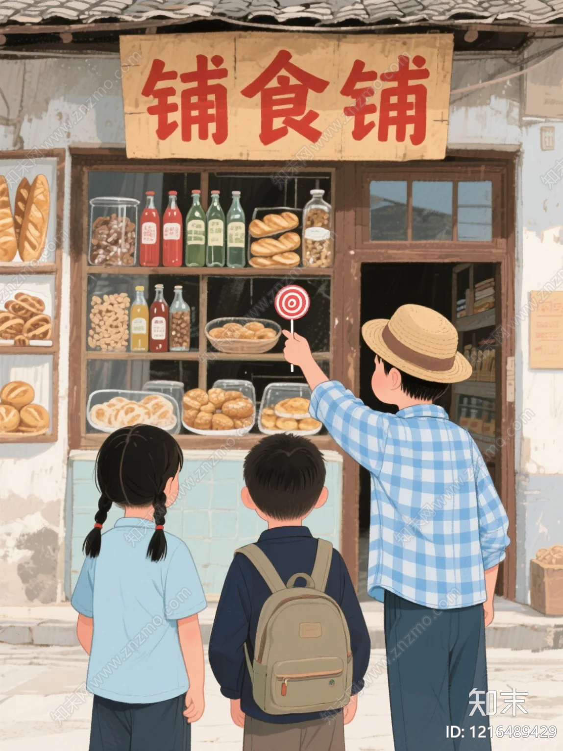 商铺贴图下载【ID:1216489429】