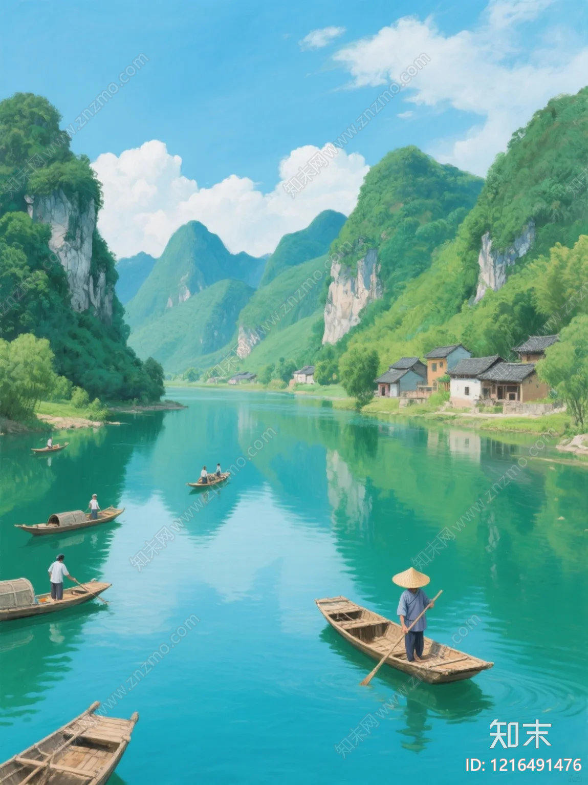 山水贴图下载【ID:1216491476】