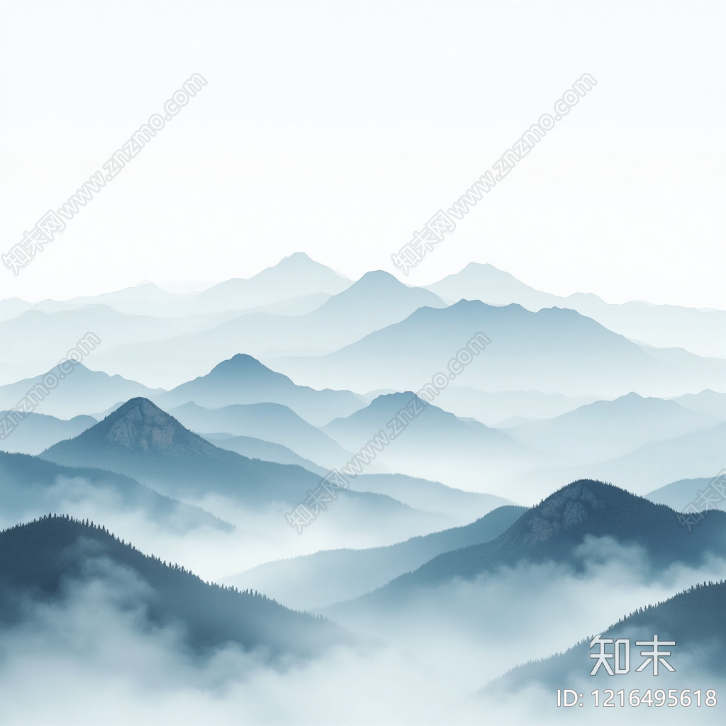 新中式壁画贴图下载【ID:1216495618】