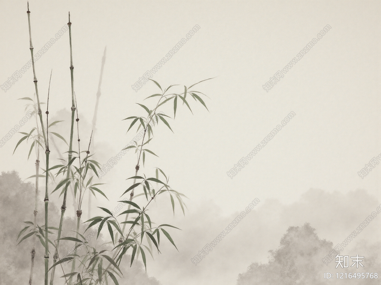 新中式壁画贴图下载【ID:1216495768】