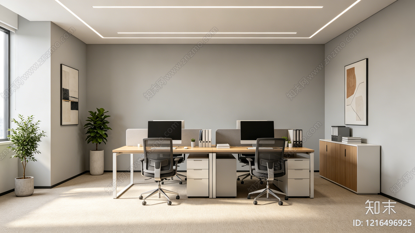 现代办公室贴图下载【ID:1216496925】