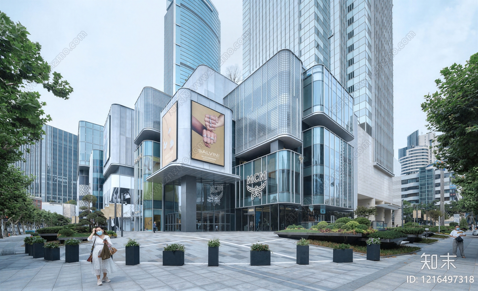 现代建筑外立面贴图下载【ID:1216497318】