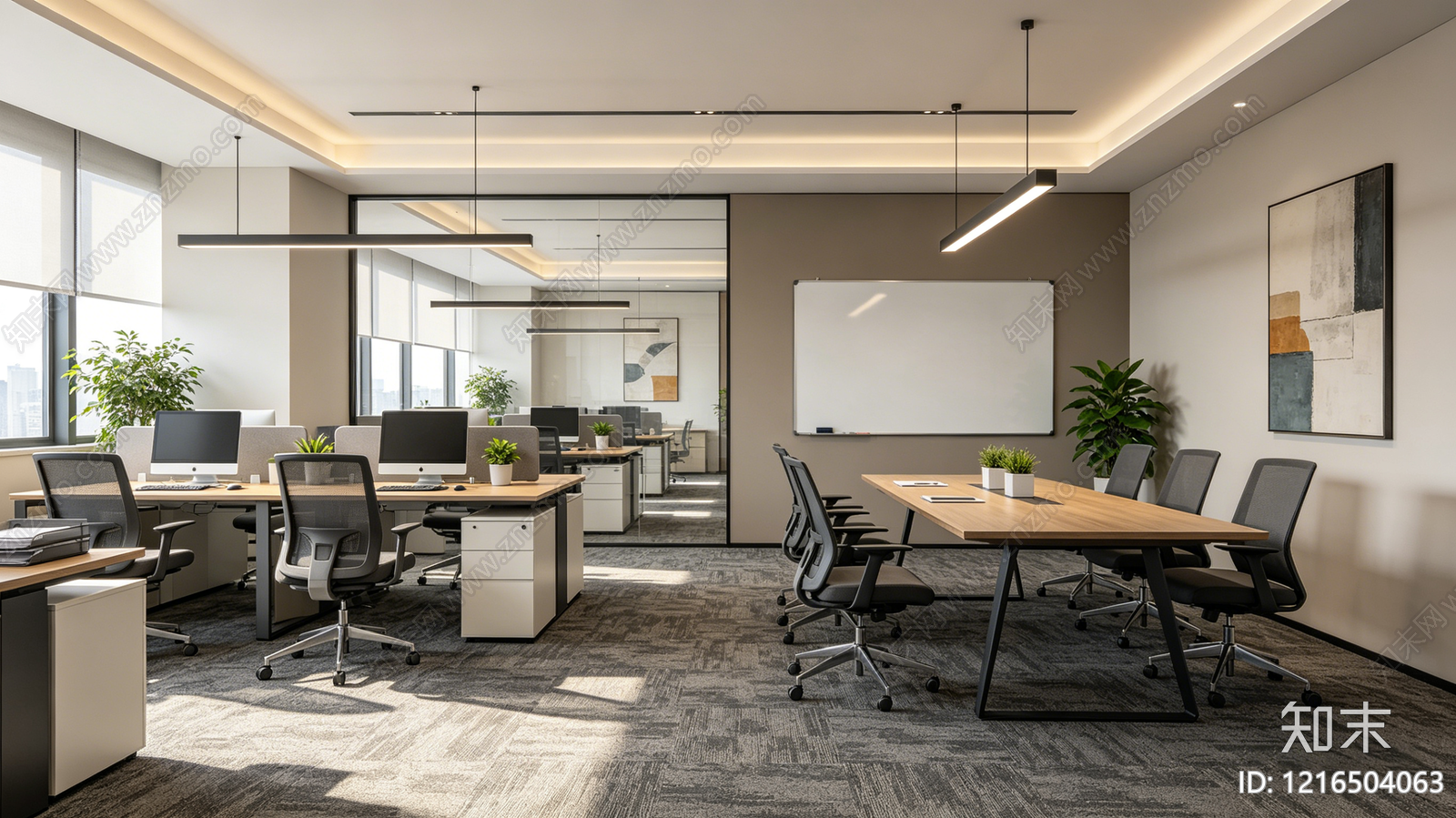 现代办公室贴图下载【ID:1216504063】