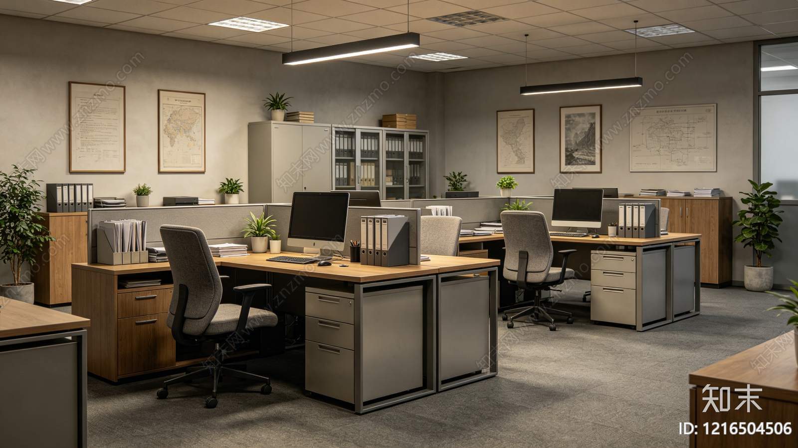 现代办公室贴图下载【ID:1216504506】
