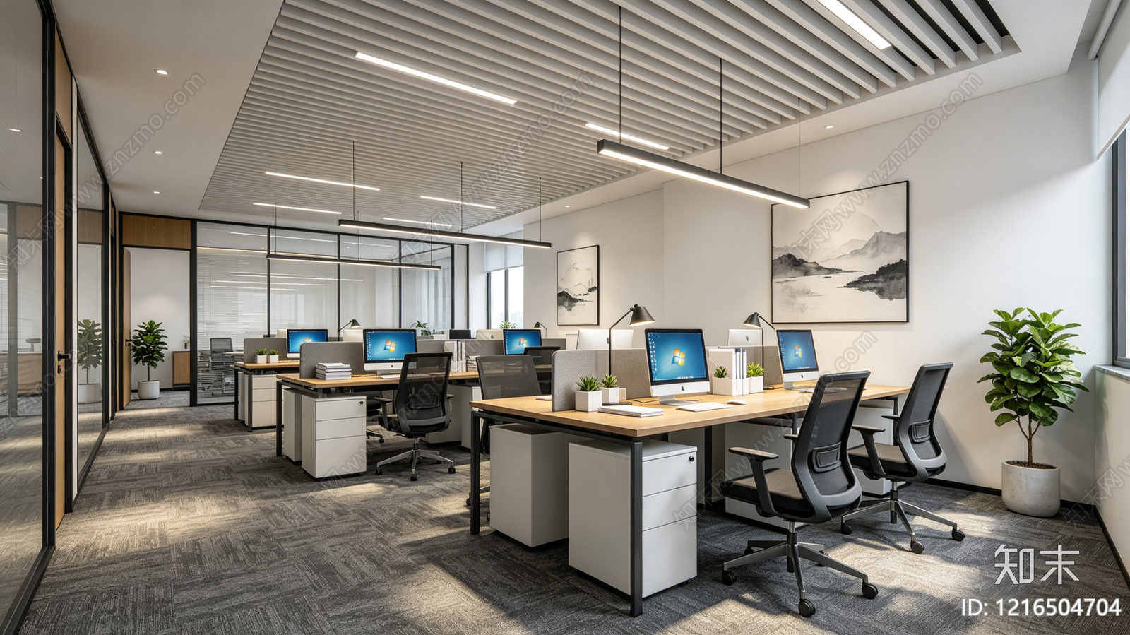 现代办公室贴图下载【ID:1216504704】
