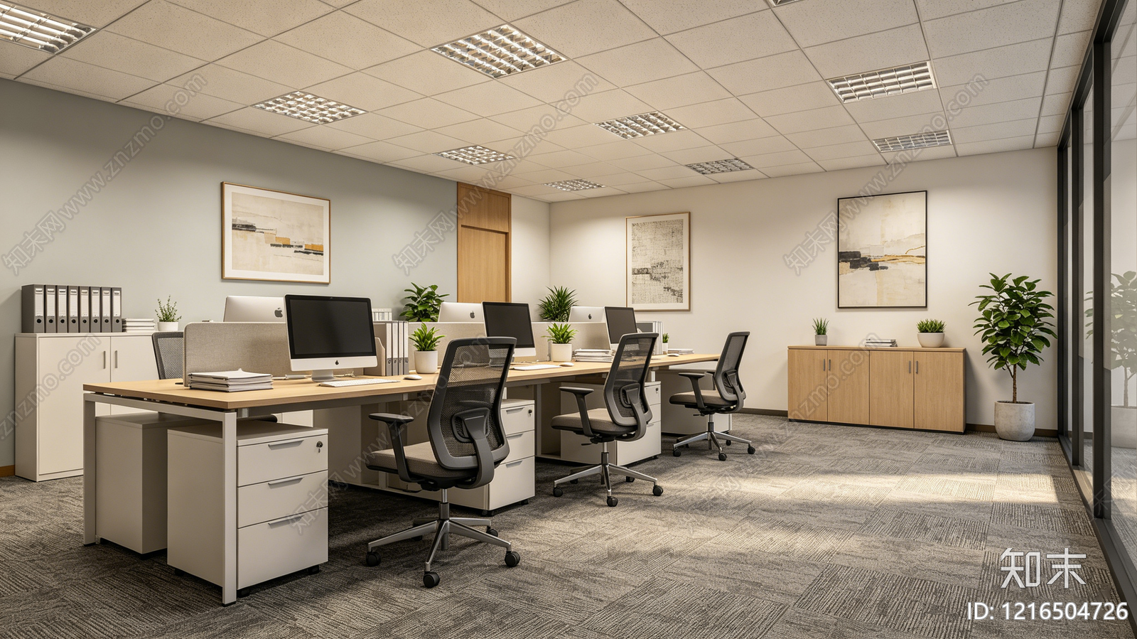 现代办公室贴图下载【ID:1216504726】