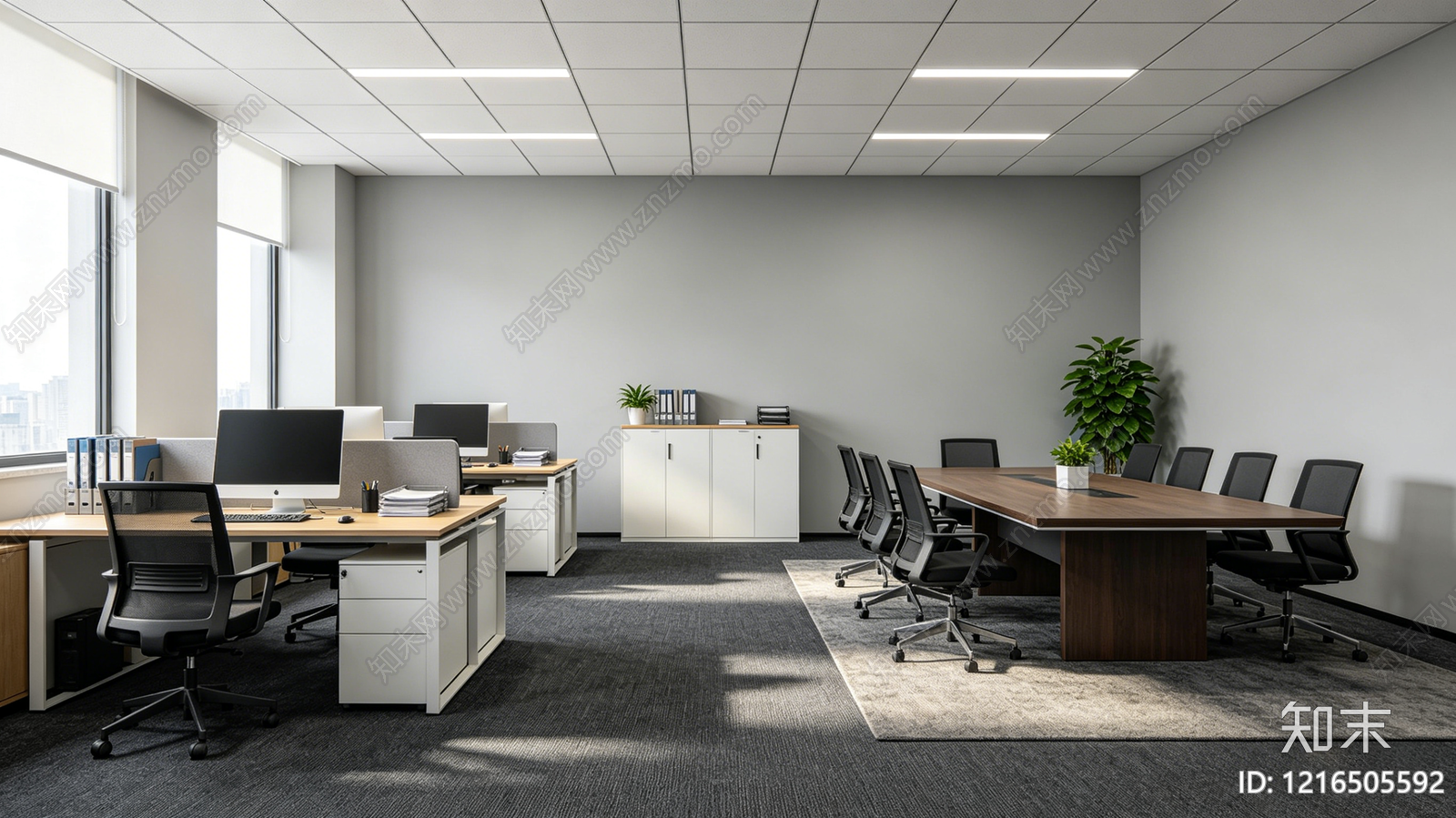 现代办公室贴图下载【ID:1216505592】