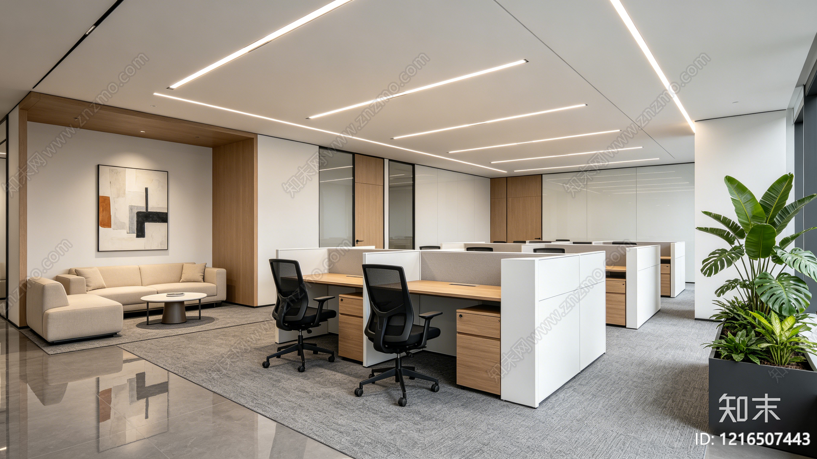 现代办公室贴图下载【ID:1216507443】