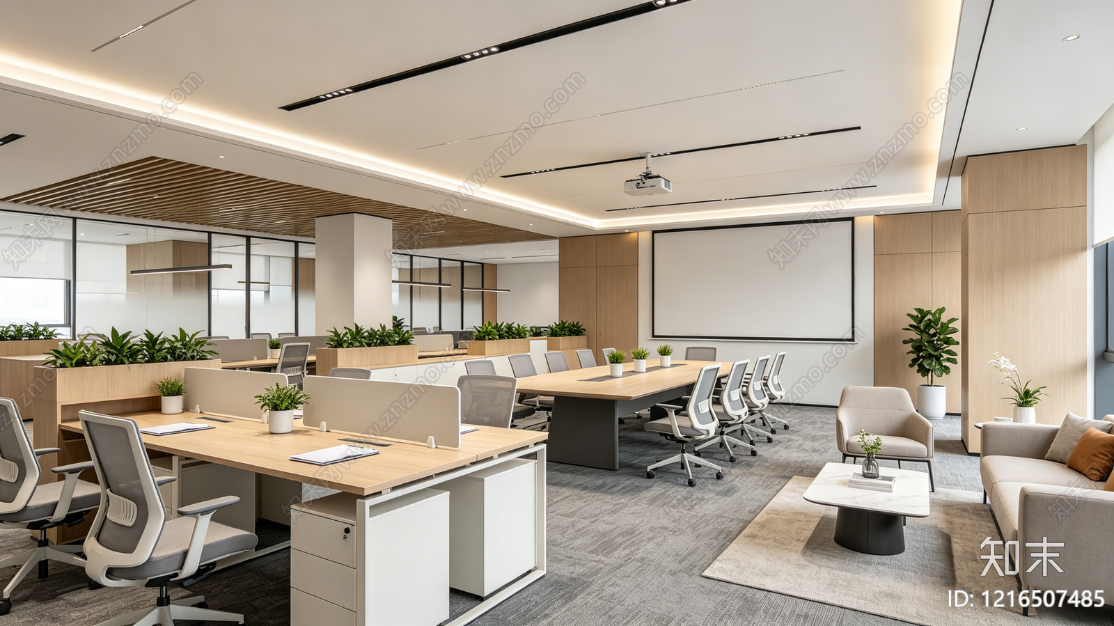 现代办公室贴图下载【ID:1216507485】