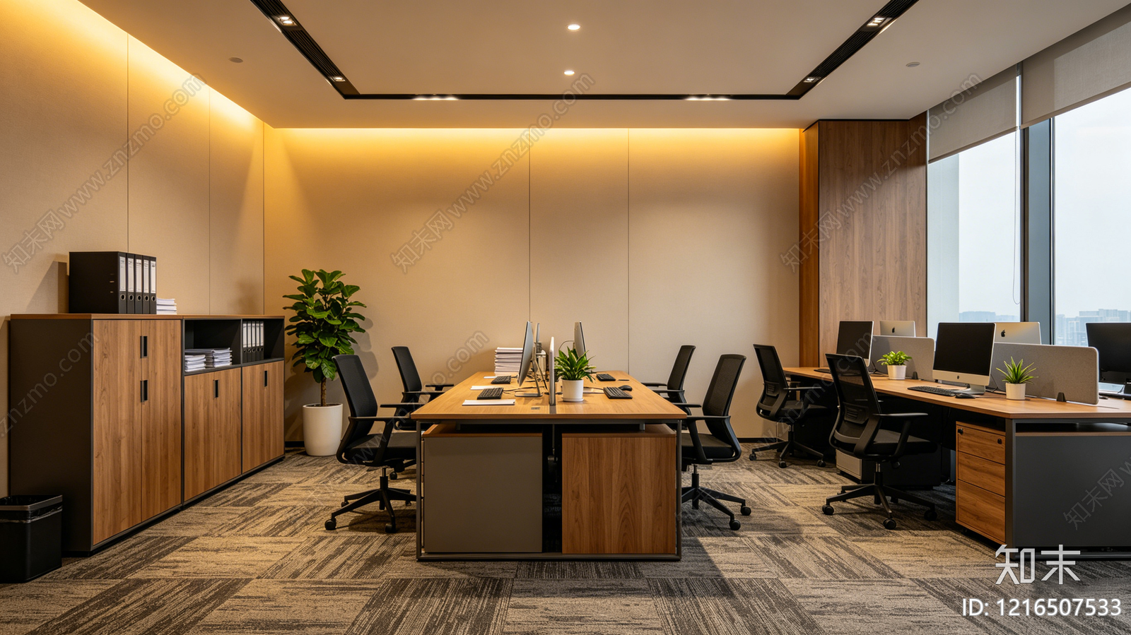 现代办公室贴图下载【ID:1216507533】