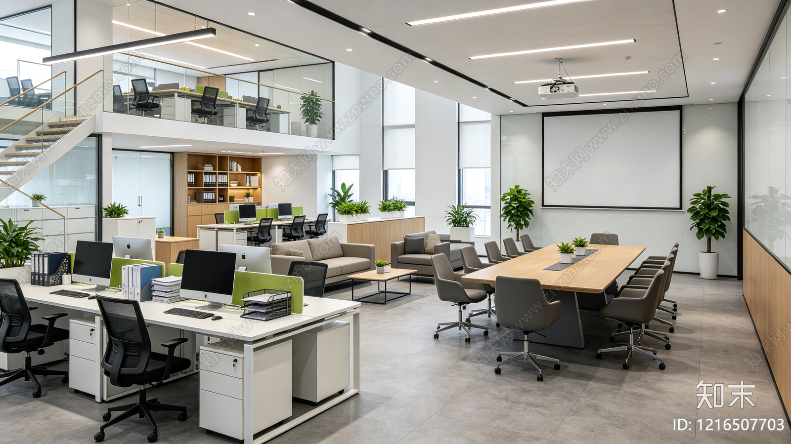 现代办公室贴图下载【ID:1216507703】