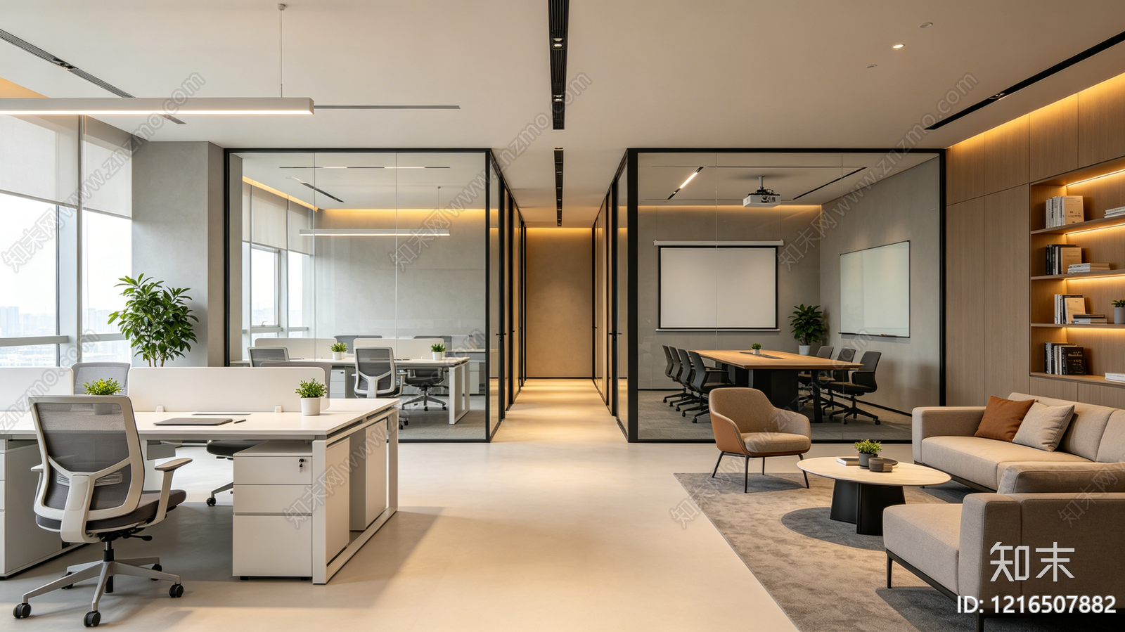 现代办公室贴图下载【ID:1216507882】