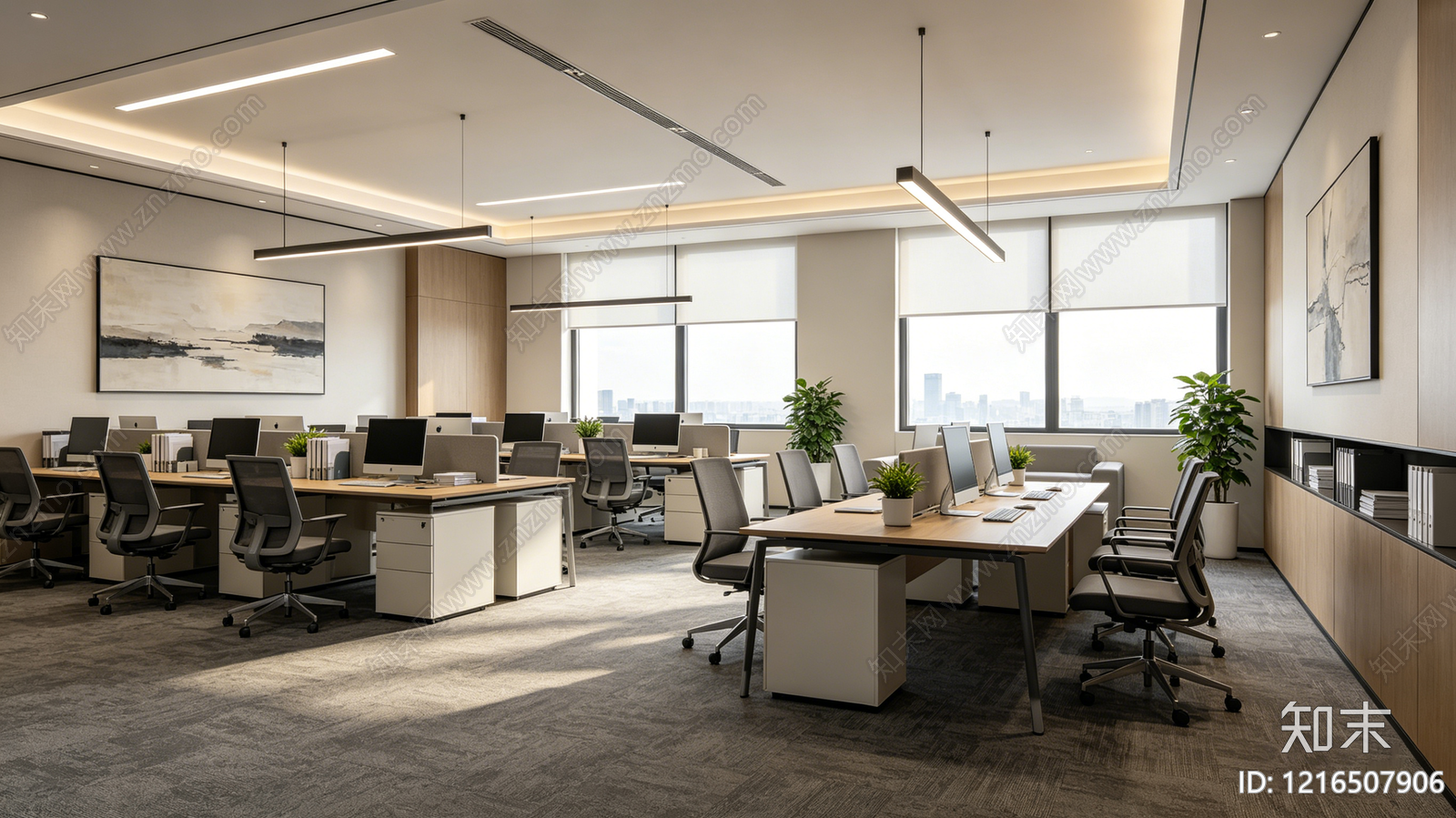 现代办公室贴图下载【ID:1216507906】