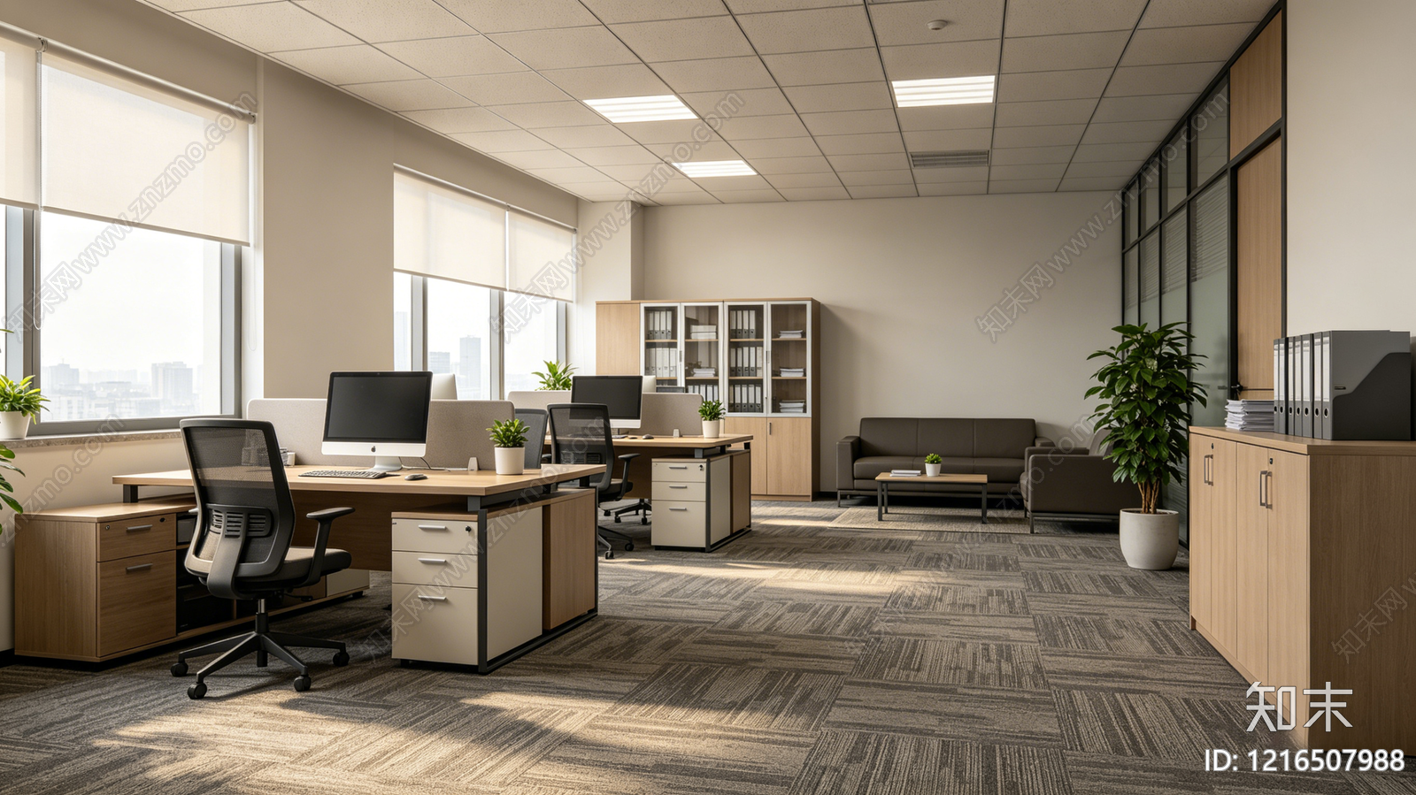 现代办公室贴图下载【ID:1216507988】