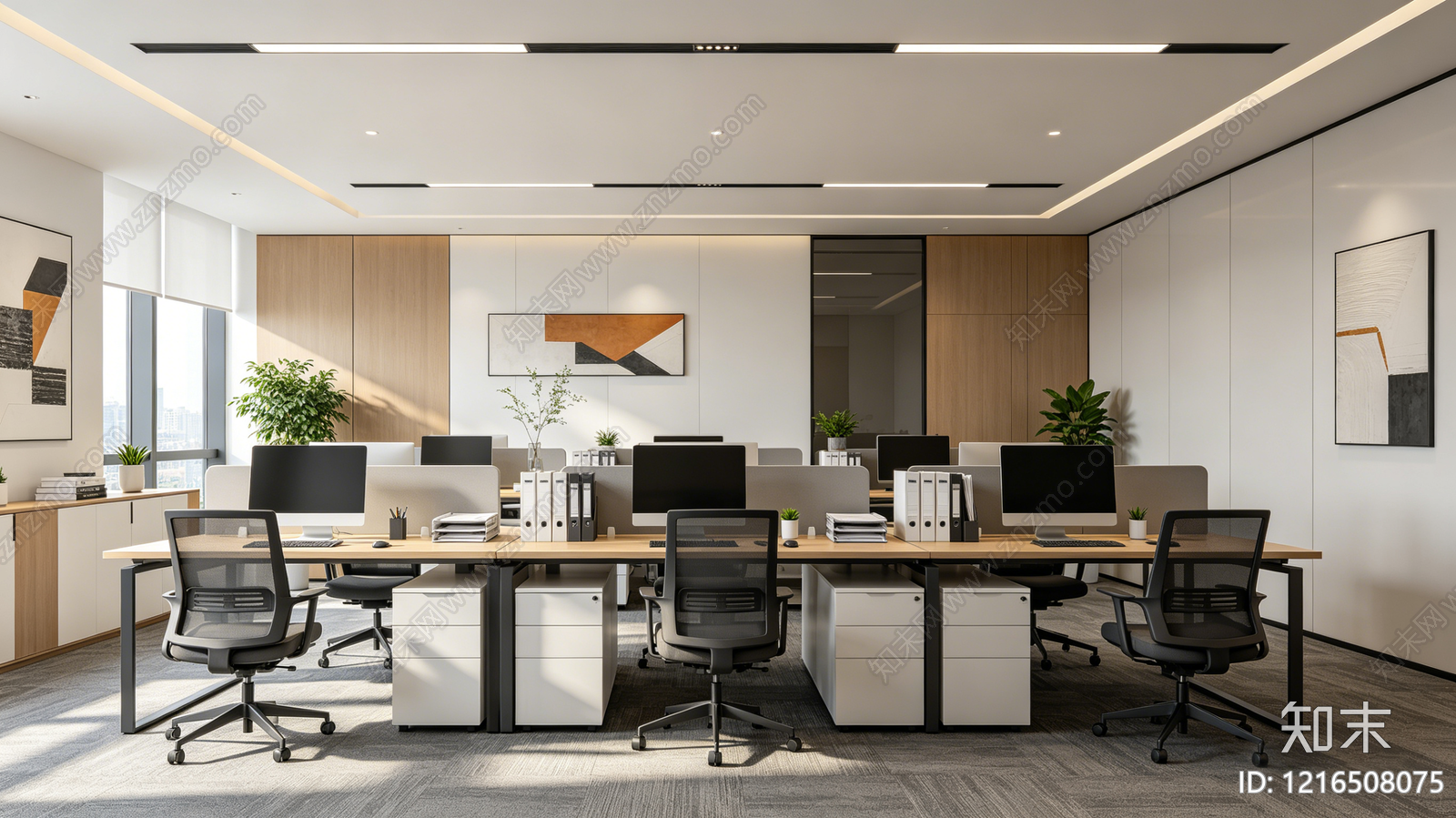 现代办公室贴图下载【ID:1216508075】