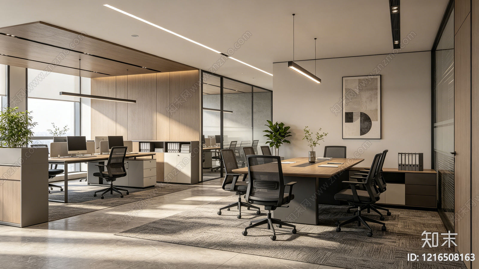 现代办公室贴图下载【ID:1216508163】