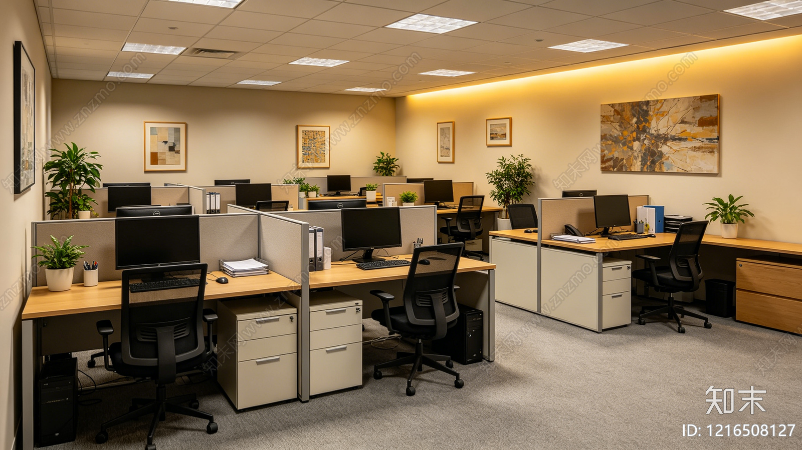 现代办公室贴图下载【ID:1216508127】