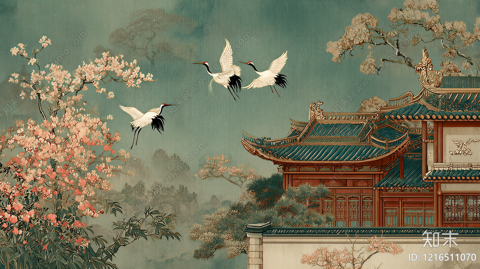 山水画贴图下载【ID:1216511070】