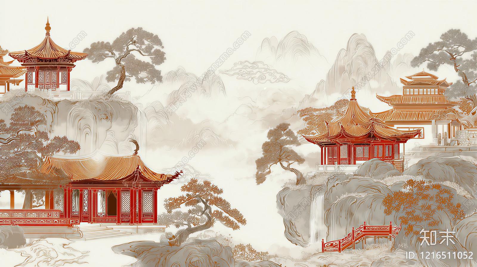 山水贴图下载【ID:1216511052】