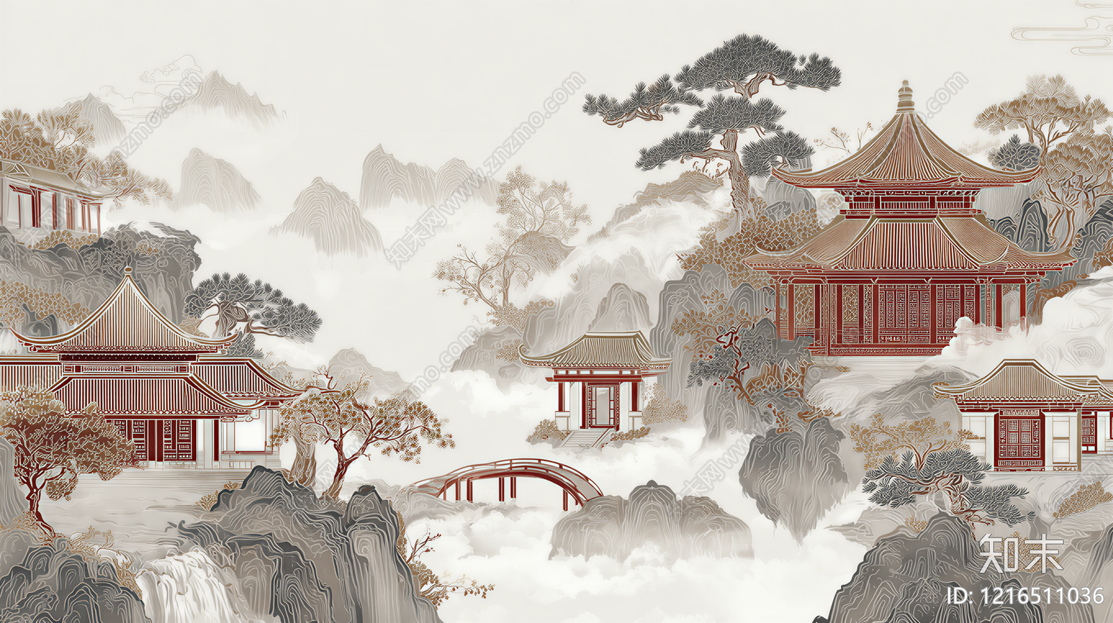 山水贴图下载【ID:1216511036】