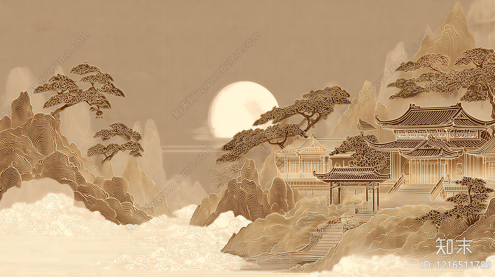 山水贴图下载【ID:1216511789】