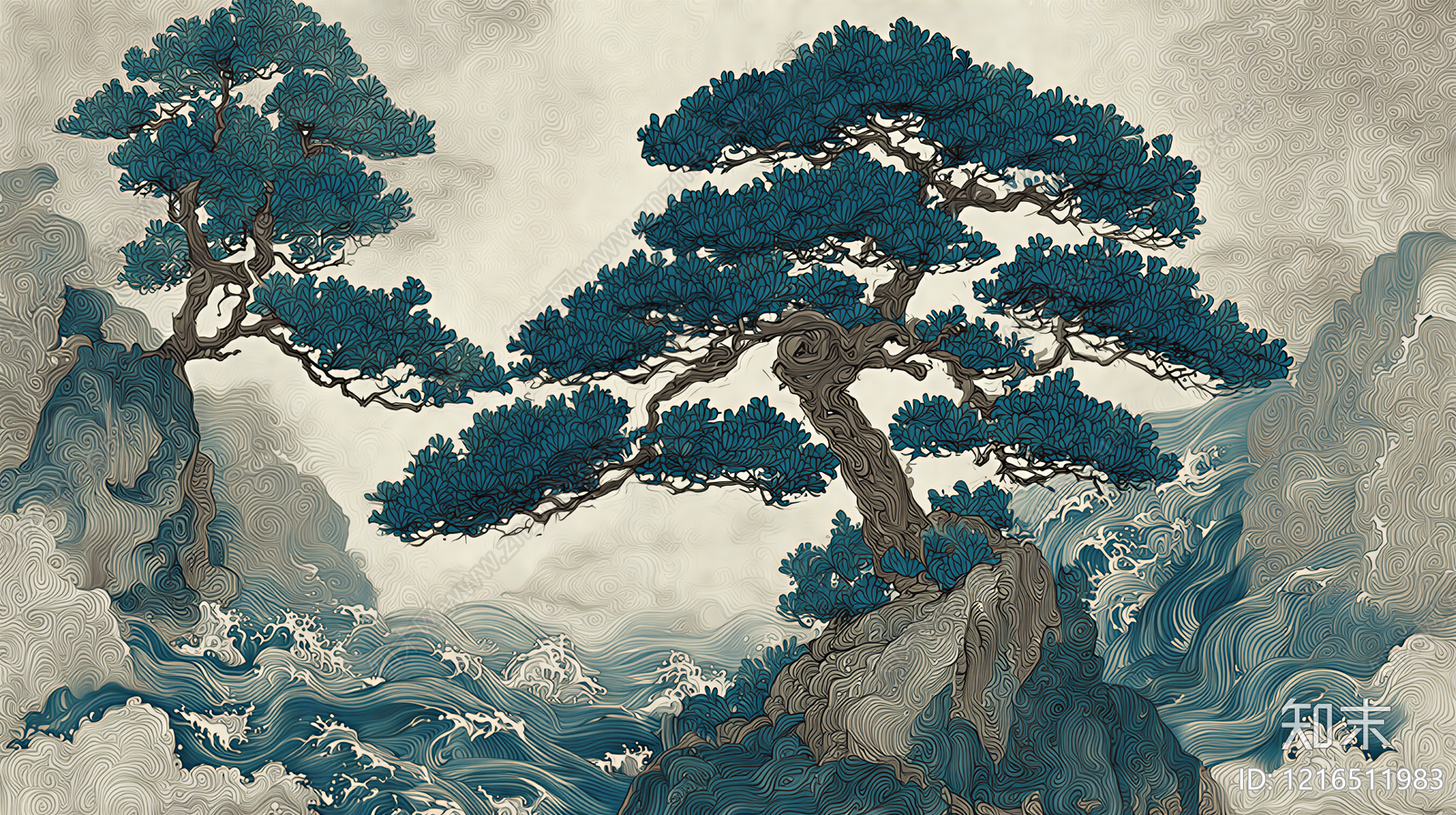 山水贴图下载【ID:1216511983】