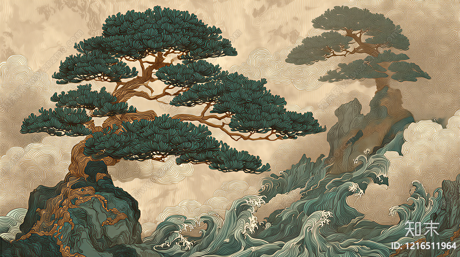 山水贴图下载【ID:1216511964】