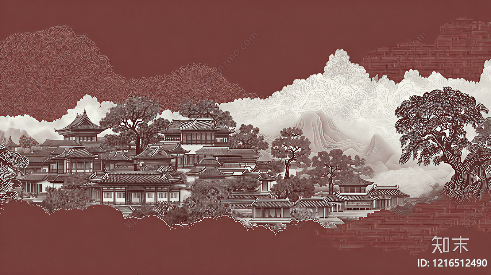 山水贴图下载【ID:1216512490】