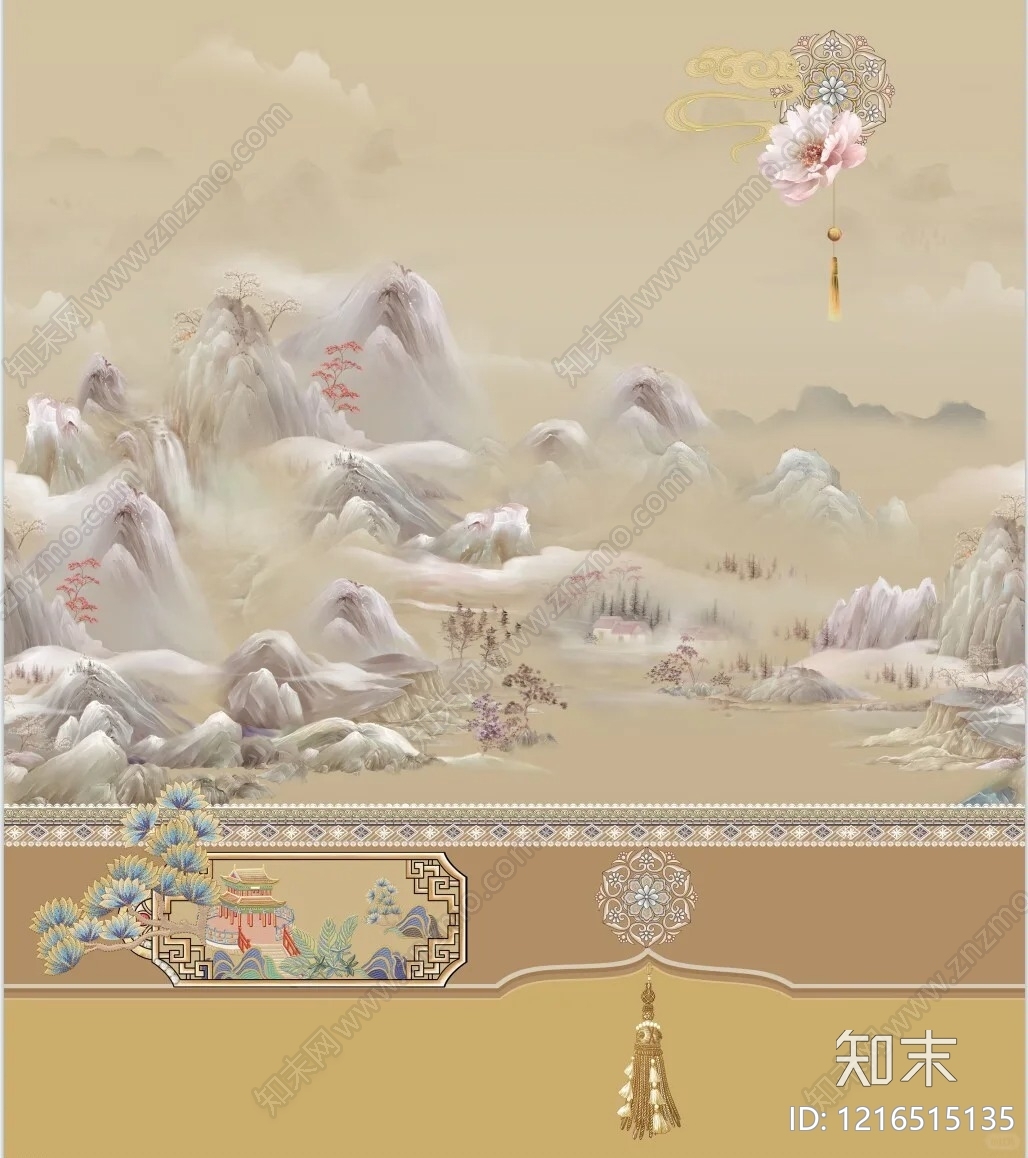 山水贴图下载【ID:1216515135】