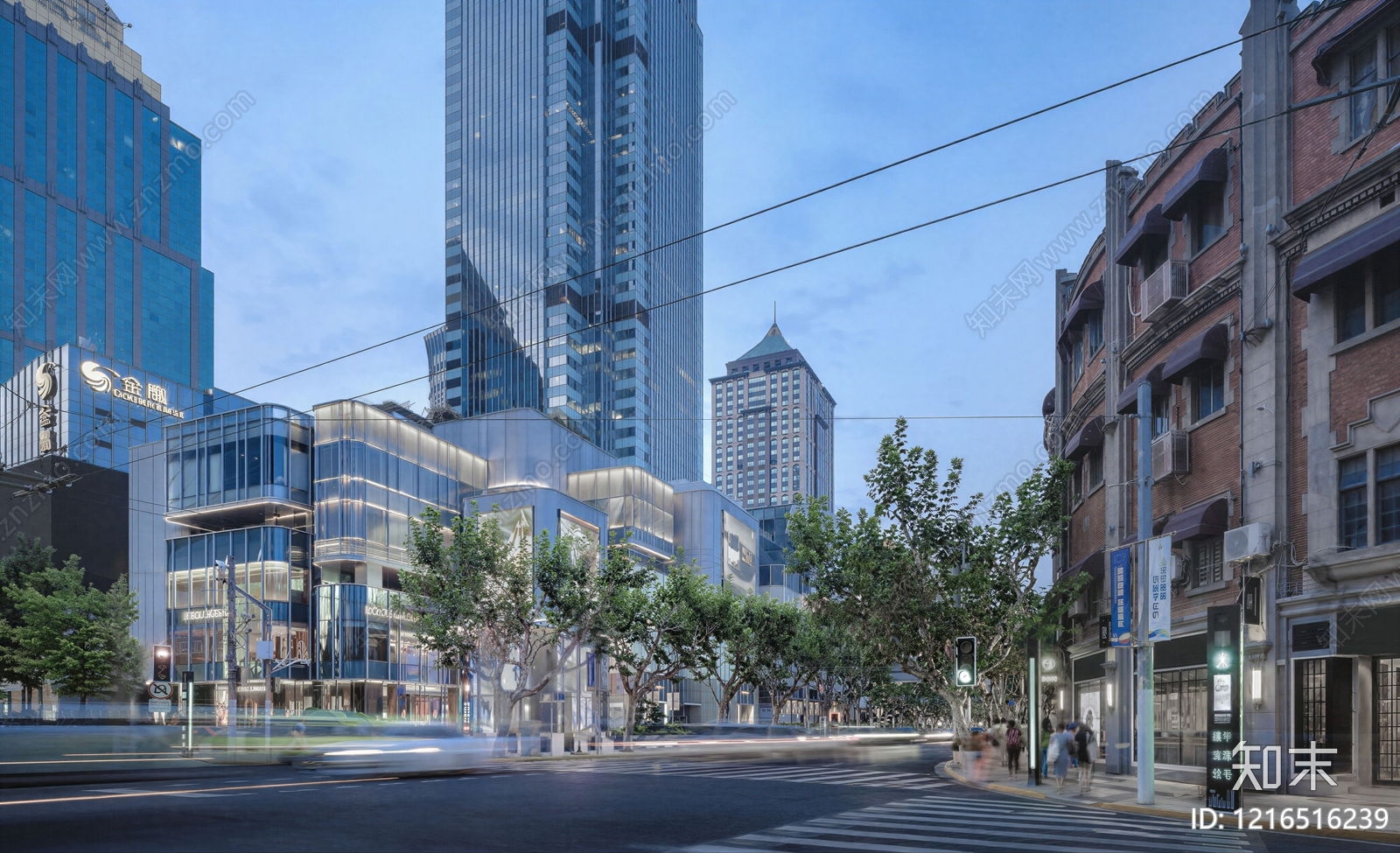 现代建筑外立面贴图下载【ID:1216516239】