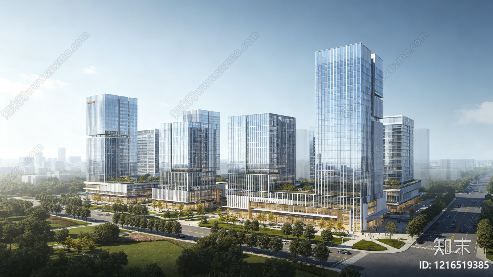 现代城市背景贴图下载【ID:1216519385】