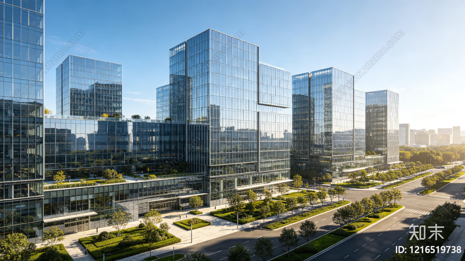 现代城市背景贴图下载【ID:1216519738】