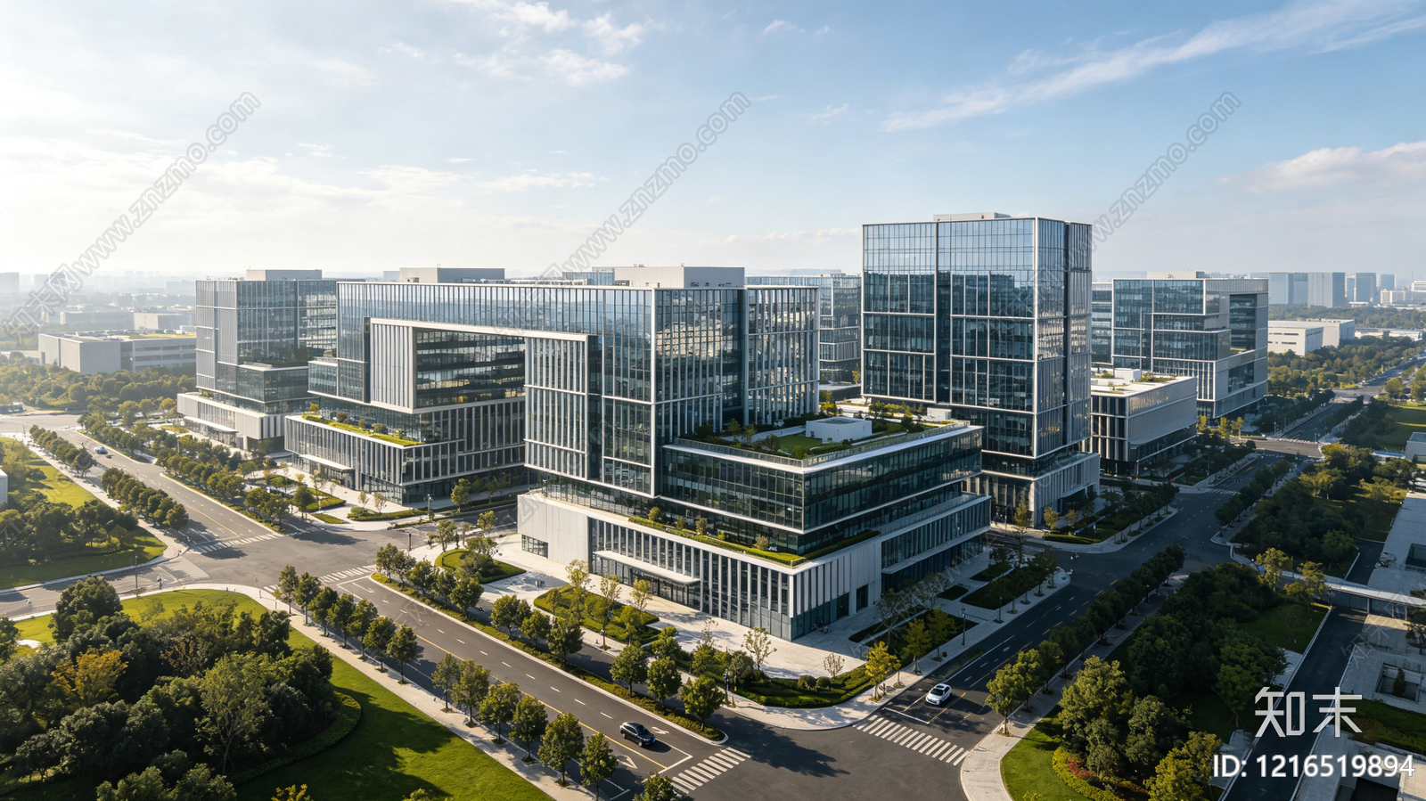 现代城市背景贴图下载【ID:1216519894】