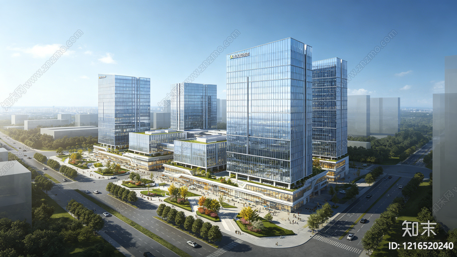 现代城市背景贴图下载【ID:1216520240】