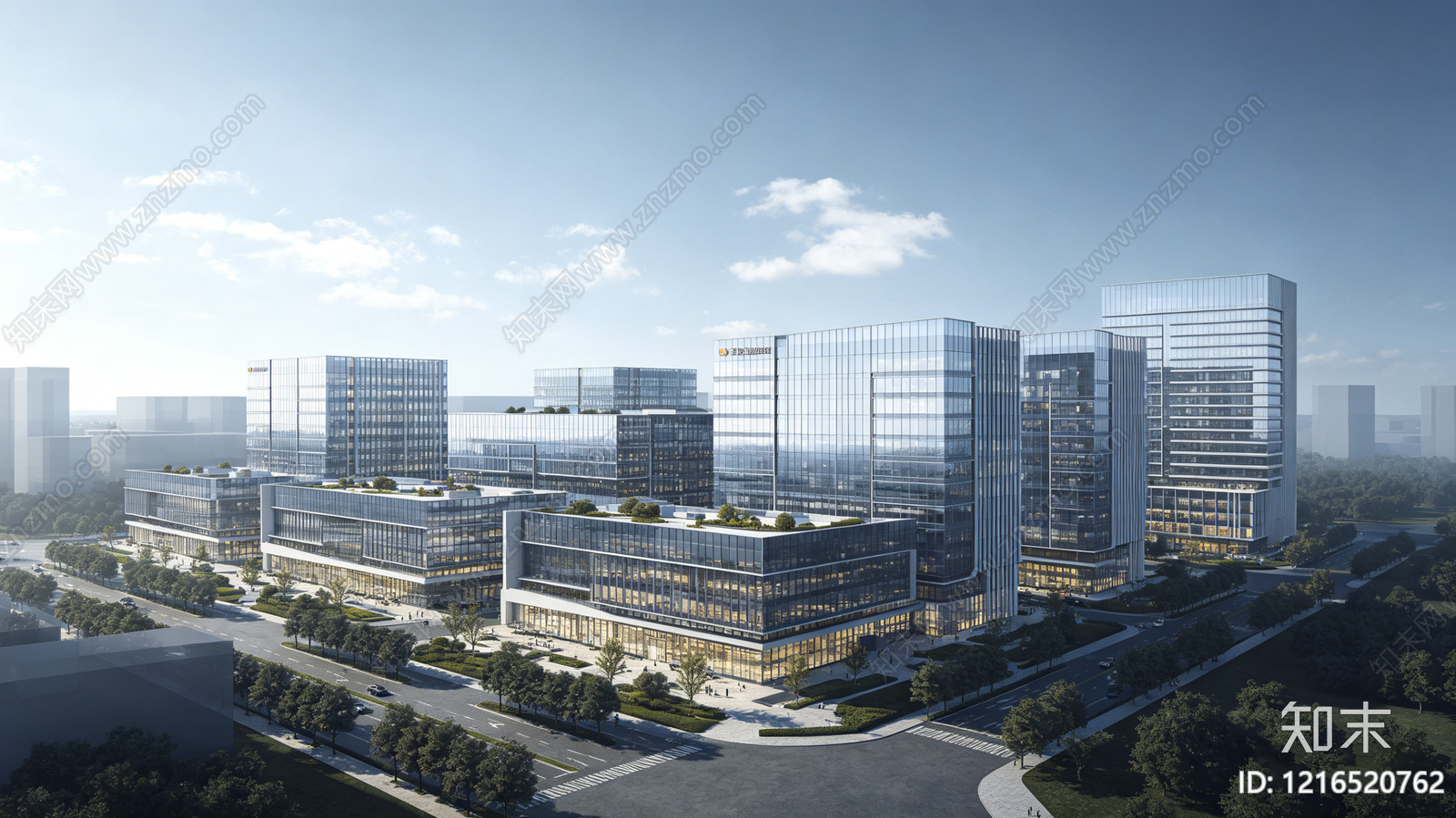 现代城市背景贴图下载【ID:1216520762】