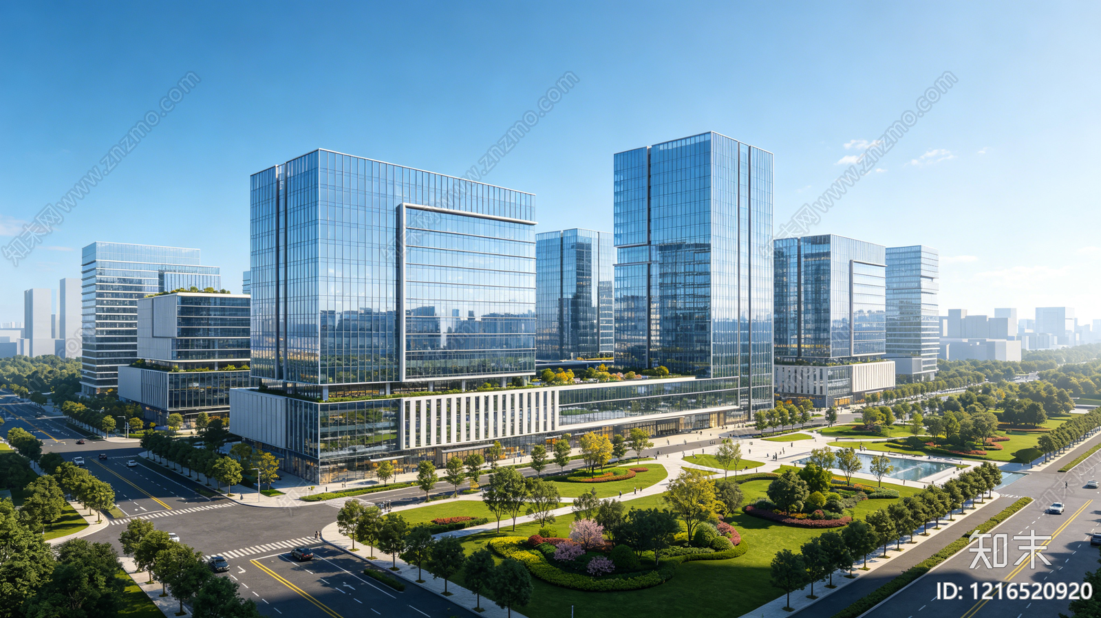 现代城市背景贴图下载【ID:1216520920】