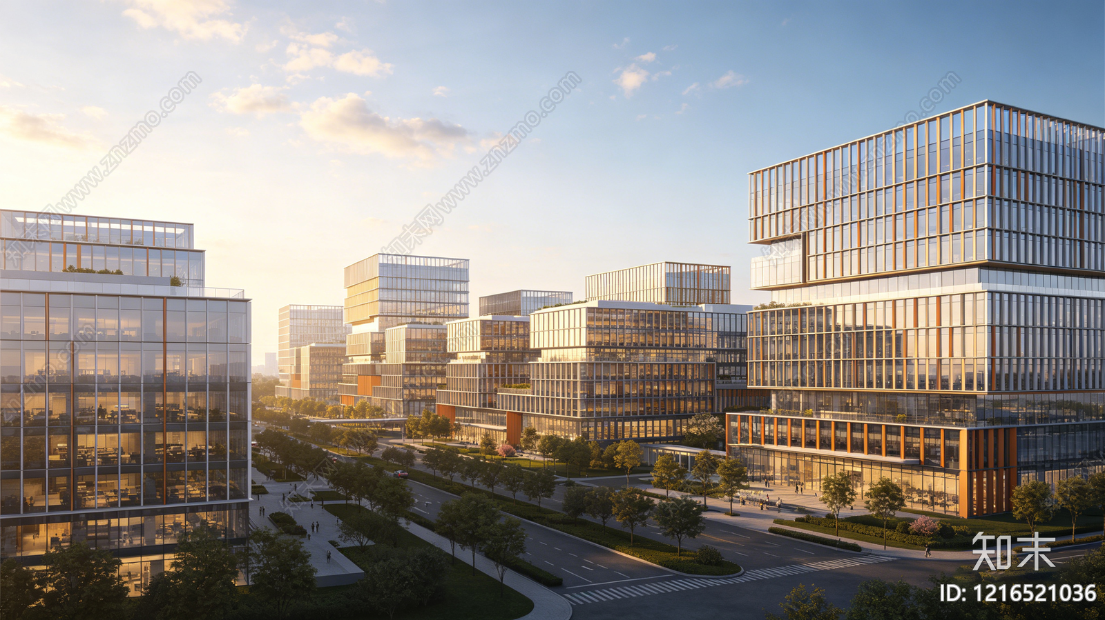 现代城市背景贴图下载【ID:1216521036】