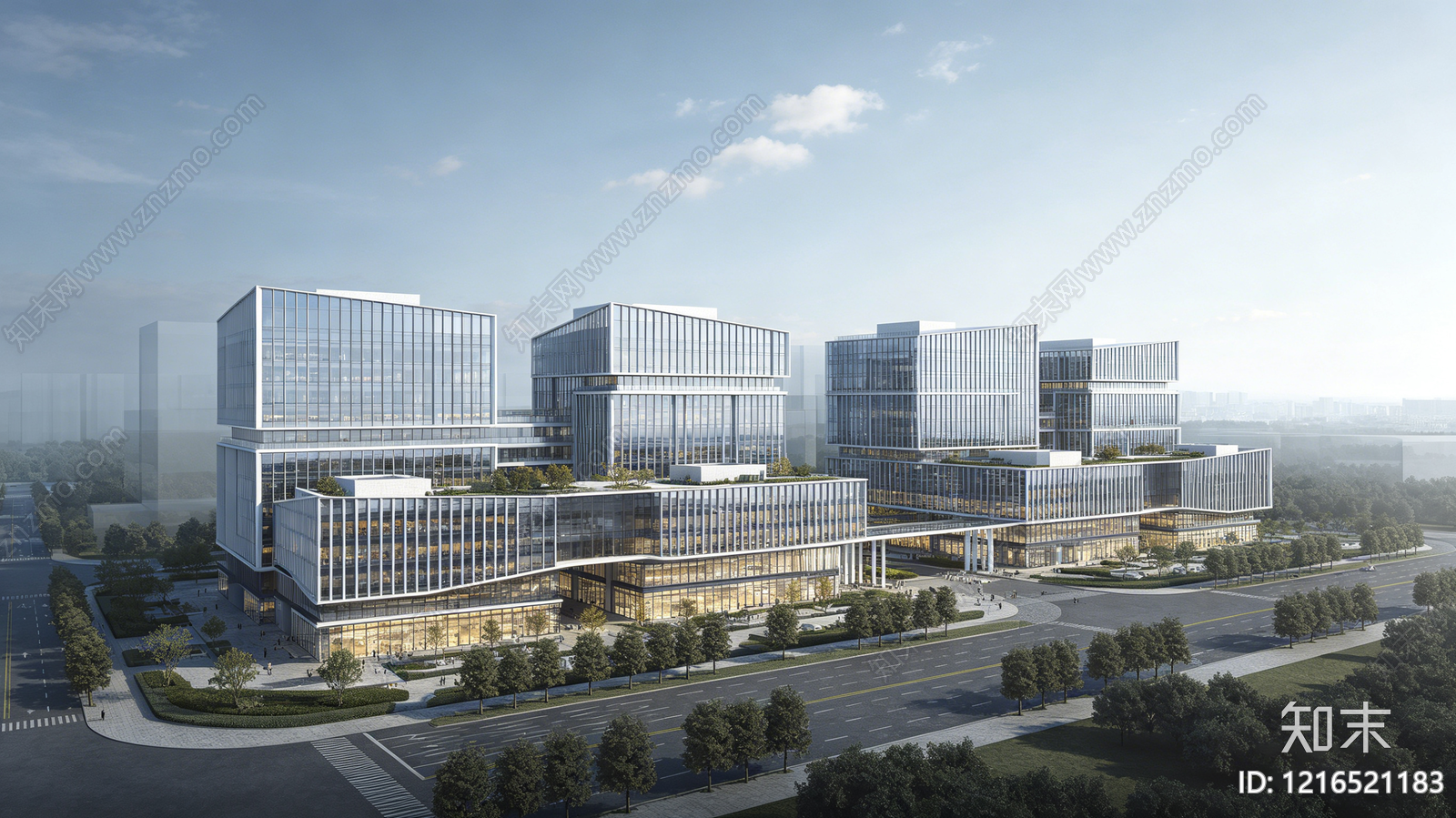 现代城市背景贴图下载【ID:1216521183】