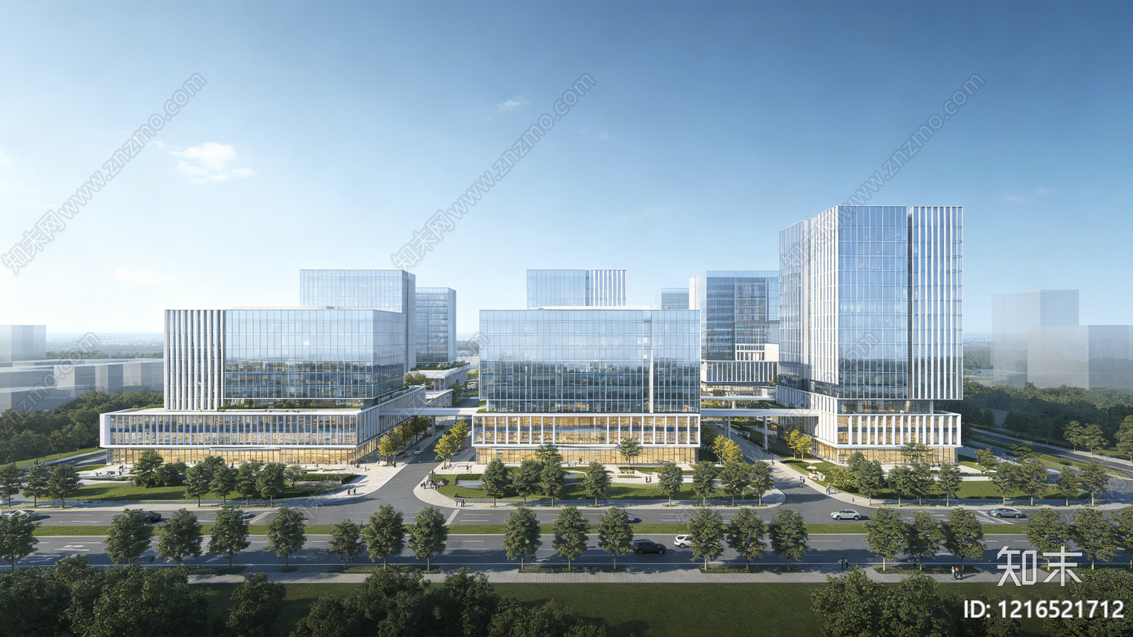 现代城市背景贴图下载【ID:1216521712】