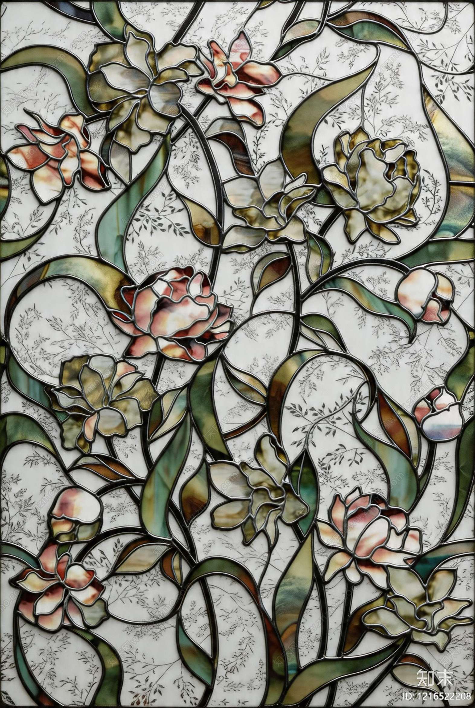 法式艺术玻璃贴图下载【ID:1216522208】