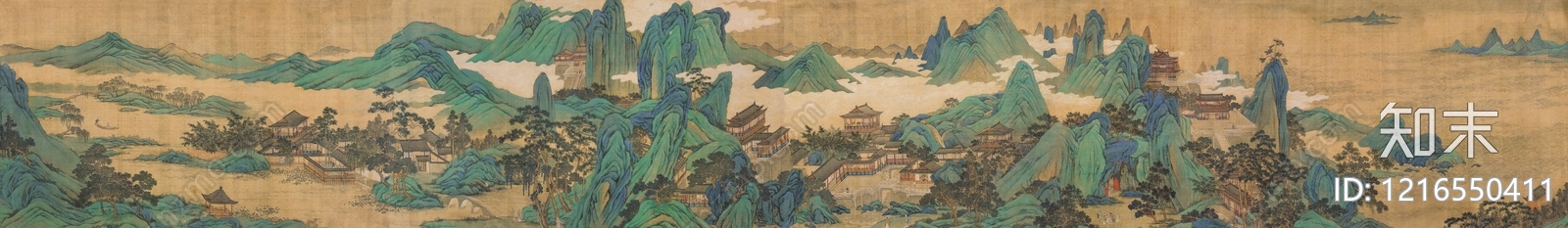 新中式壁画贴图下载【ID:1216550411】