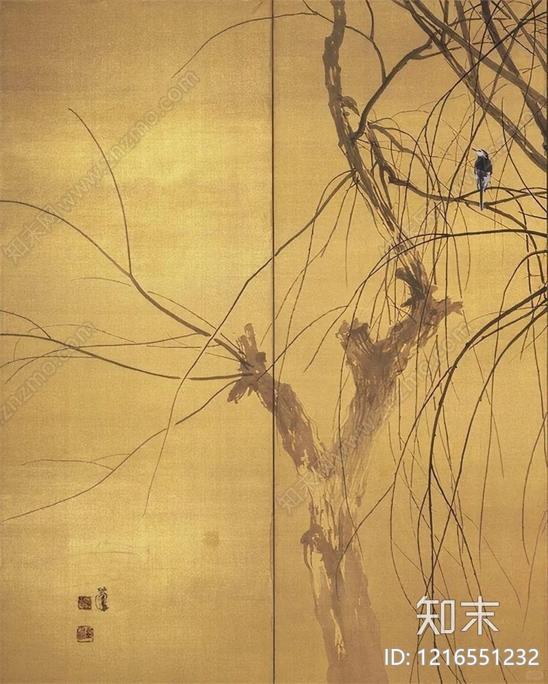 水墨画贴图下载【ID:1216551232】