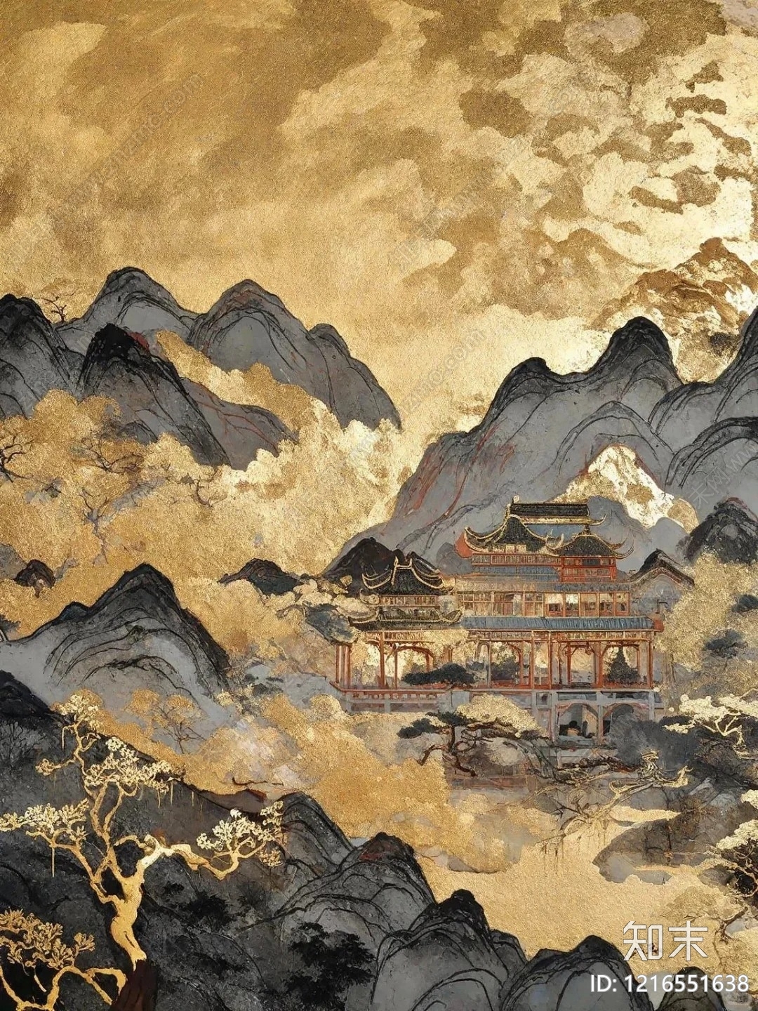 山水贴图下载【ID:1216551638】