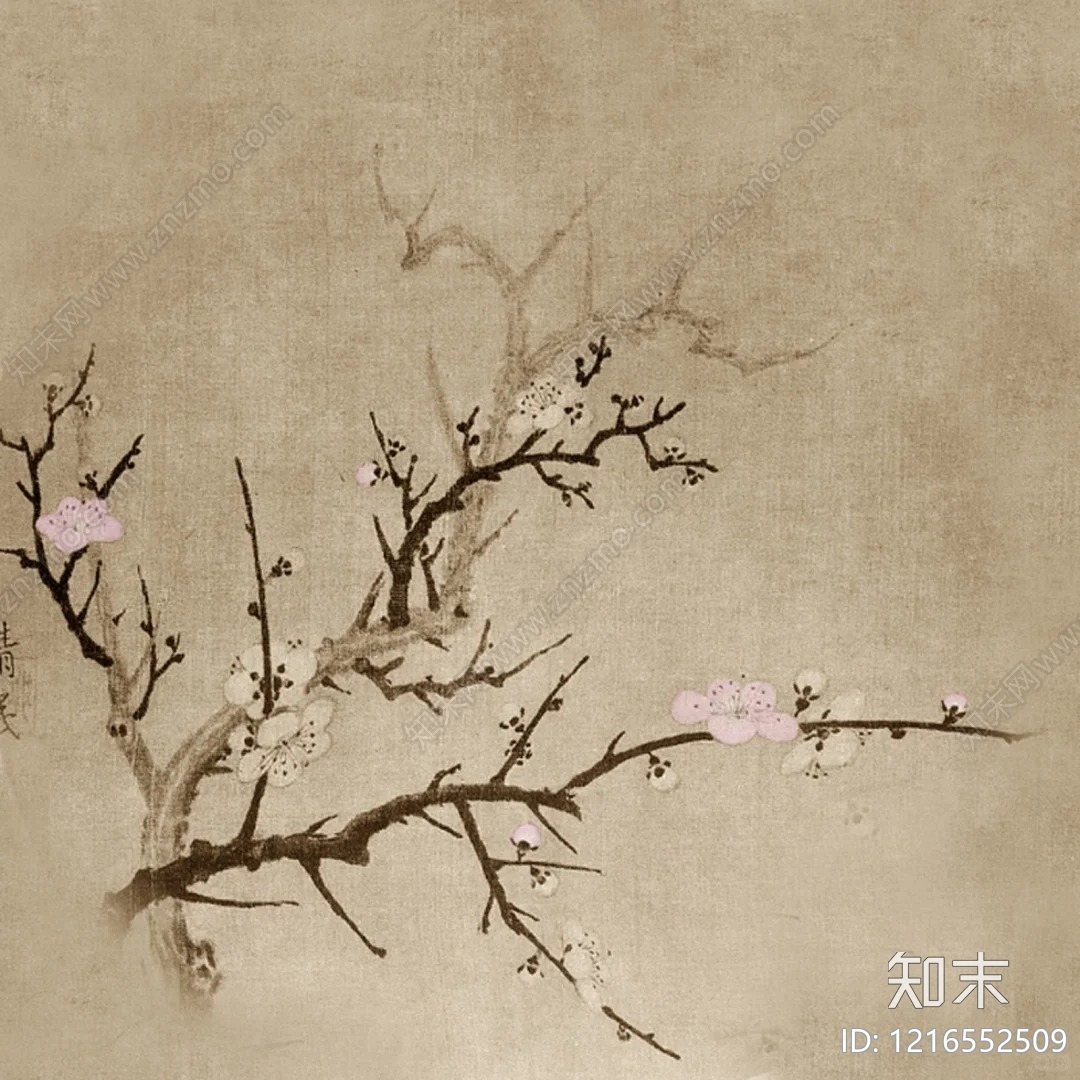 水墨画贴图下载【ID:1216552509】