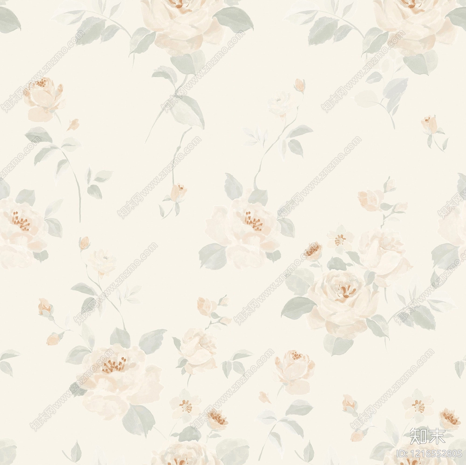 新中式花纹壁纸贴图下载【ID:1216552805】