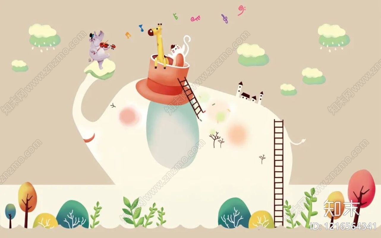 儿童壁纸贴图下载【ID:1216564341】