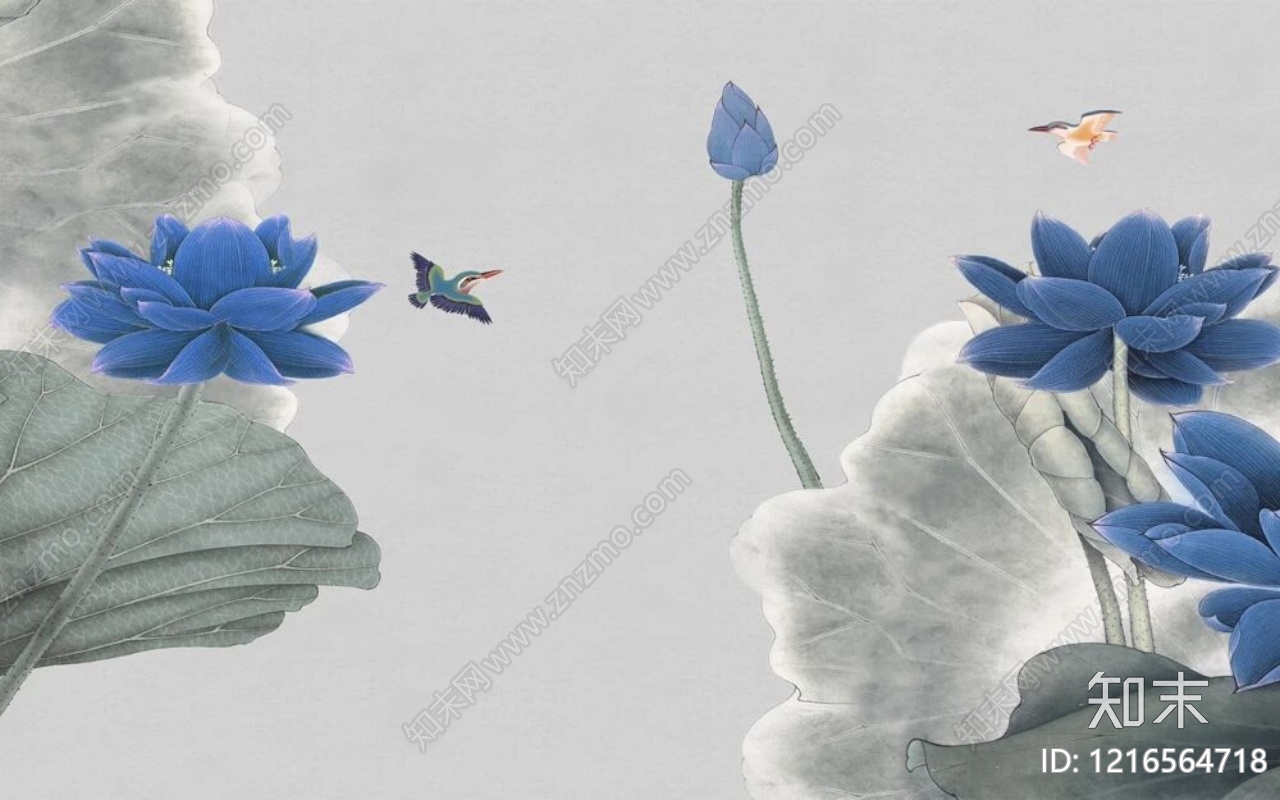 水墨画贴图下载【ID:1216564718】