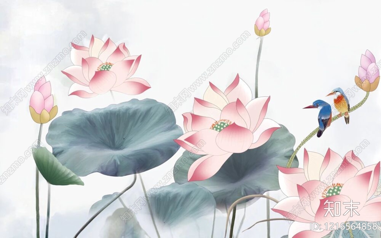 水墨画贴图下载【ID:1216564858】