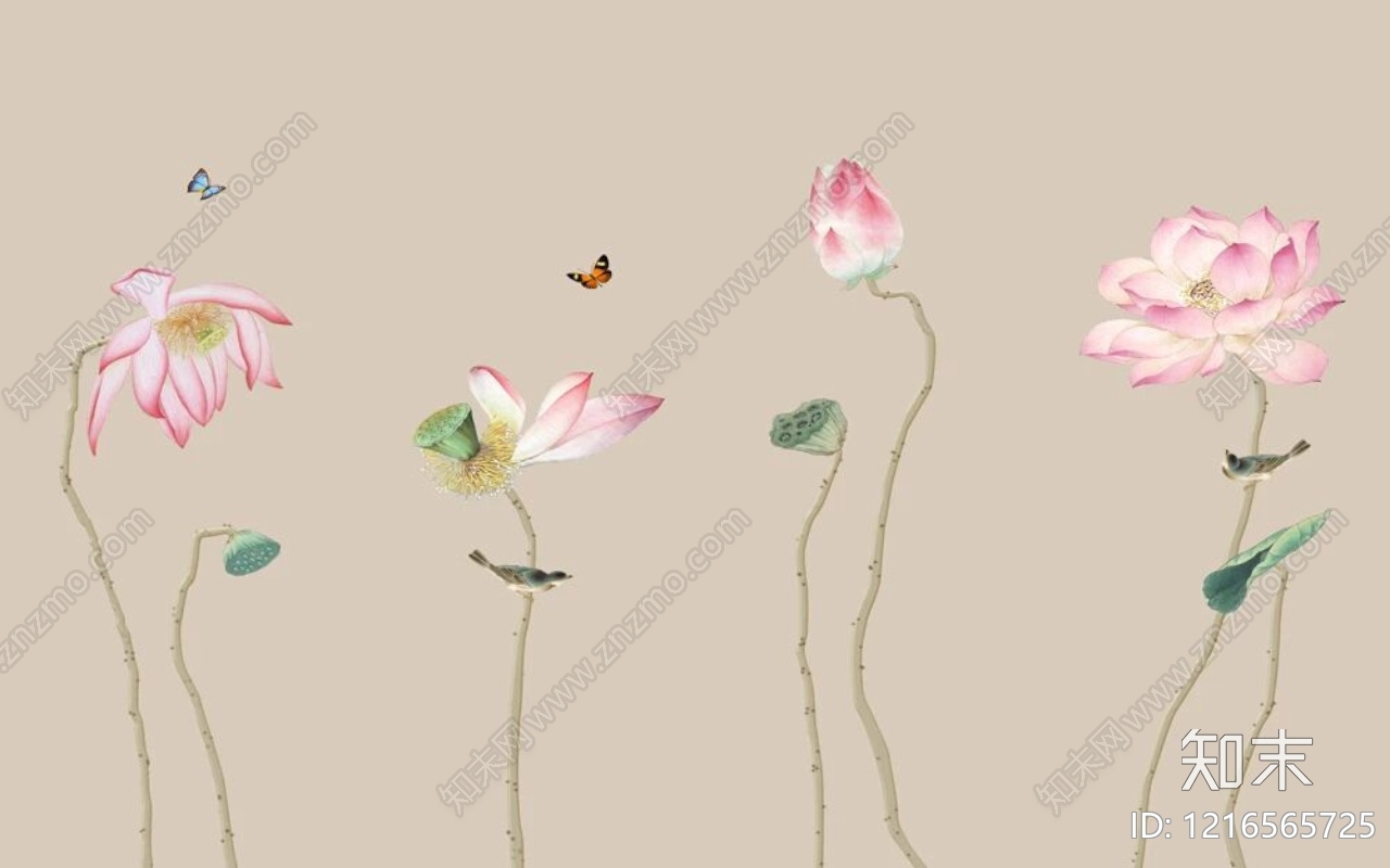 水墨画贴图下载【ID:1216565725】